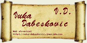 Vuka Dabesković vizit kartica